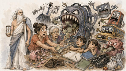 Cronos - Caricatura editorial... La vuelta a clases sale cara