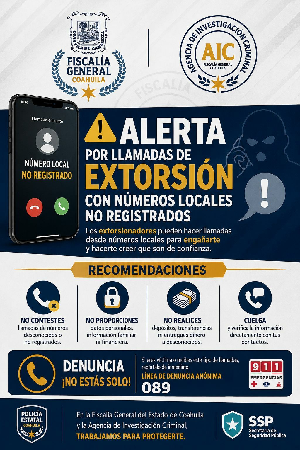 Llamadas de extorsión
