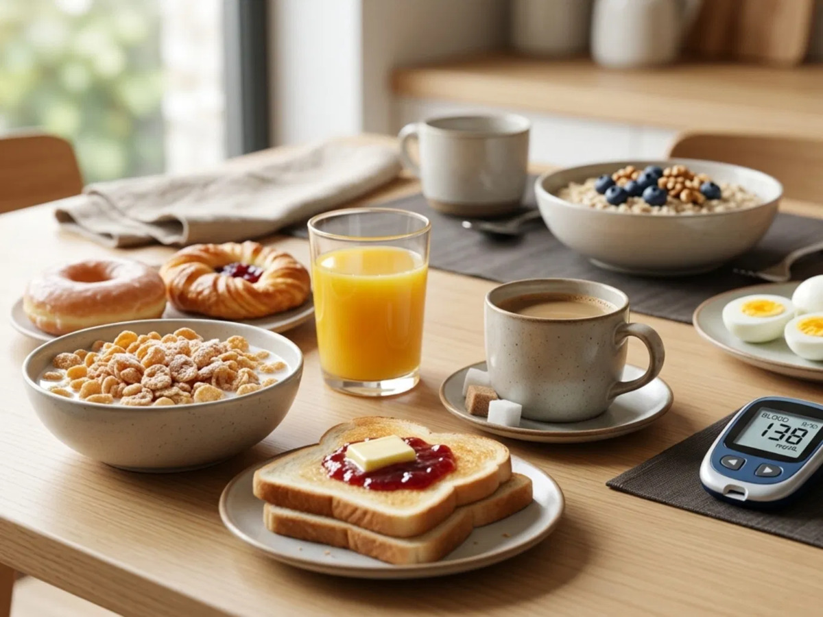Hábitos del desayuno que pueden elevar el azúcar en sangre