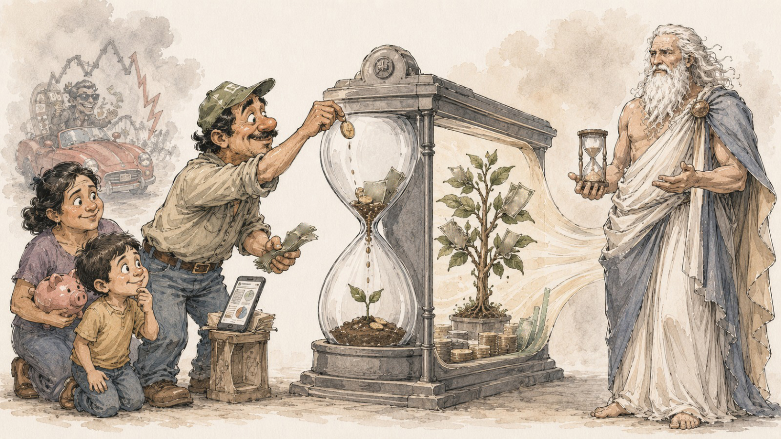 Caricatura editorial... “Poner el dinero a trabajar”