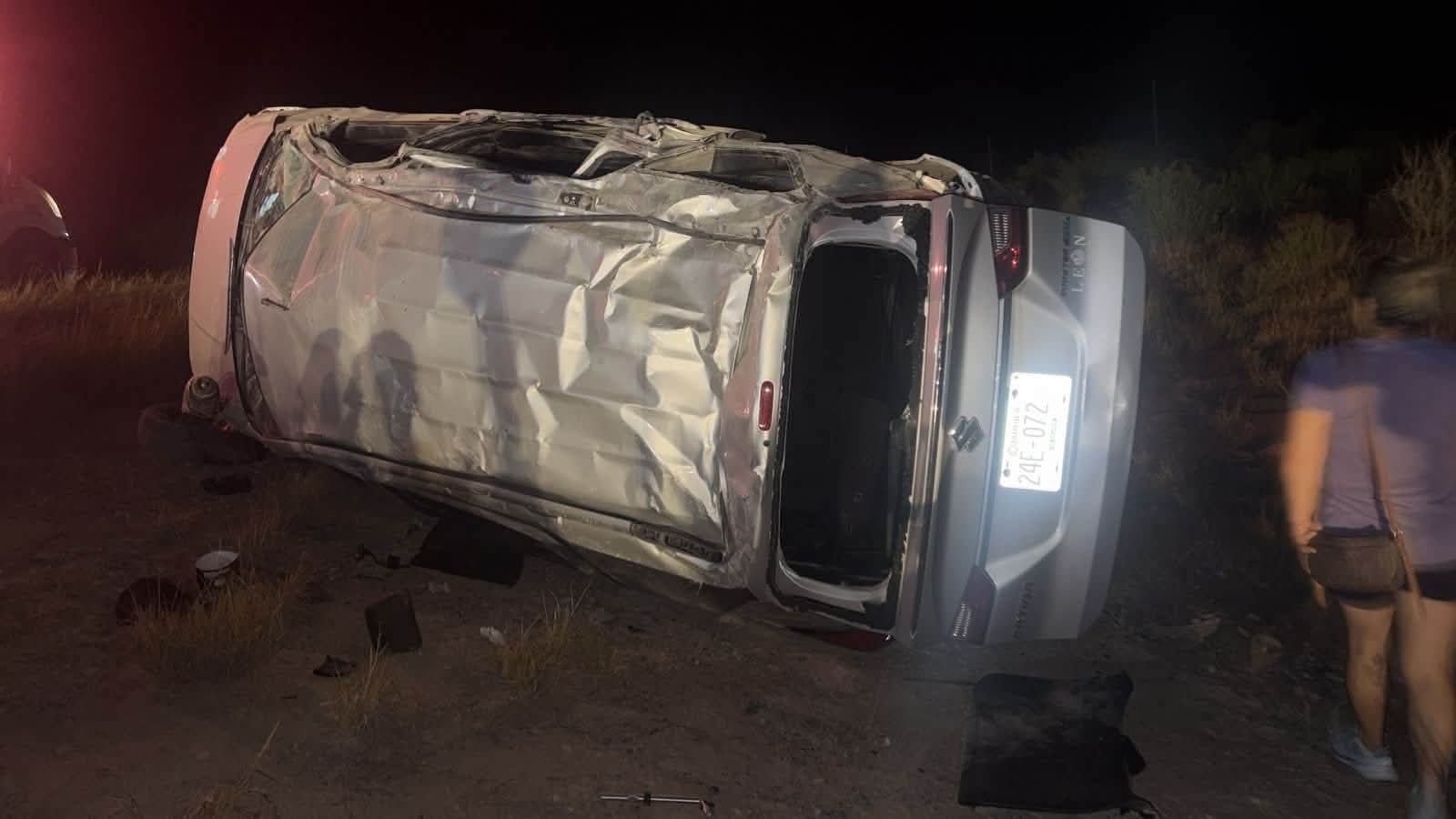 Tres mujeres mueren tras volcadura en la carretera 57 tramo Ramos Arizpe-Monclova