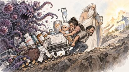 Cronos - Caricatura editorial... La carga del cáncer infantil