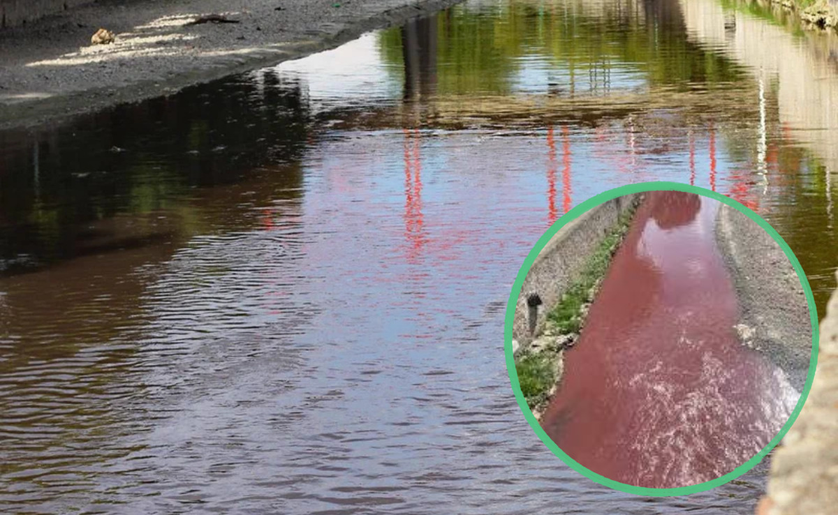 Agua roja en el río Zahuapan: suspenden empresa textilera en Tlaxcala