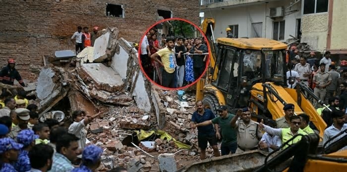 Tragedia en Nueva Delhi: edificio colapsa repentinamente con familias dentro