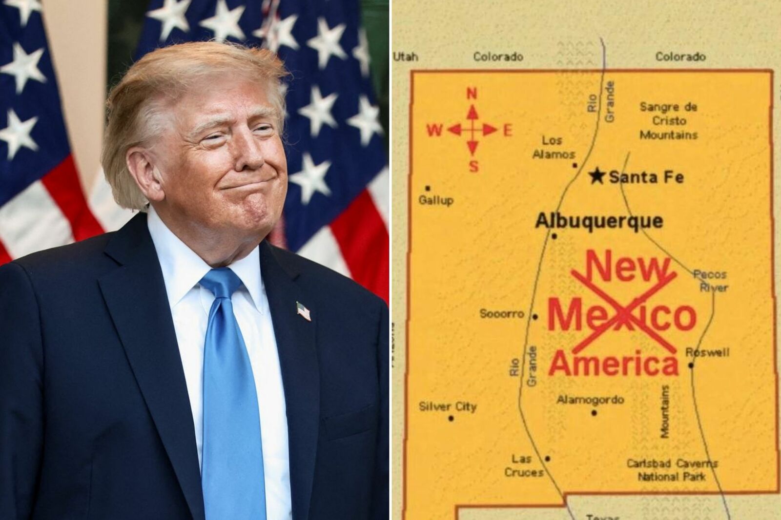 De Nuevo México a “Nueva América”: Trump genera polémica con su nuevo cambio