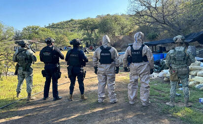 Un operativo conjunto permitió localizar una instalación clandestina entre la vegetación en las inmediaciones de Parral, Chihuahua.  Autoridades estatales