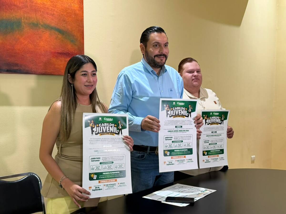 Convocan a jóvenes de Monclova a participar en el Cabildo Juvenil 2026