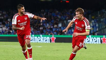 Gol de Odegaard da triunfo al Arsenal ante el Napoli en Italia