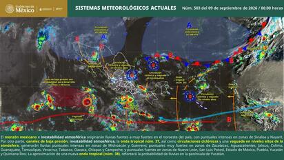 Lluvias y temperaturas de hasta 45 °C se prevén este miércoles en Coahuila