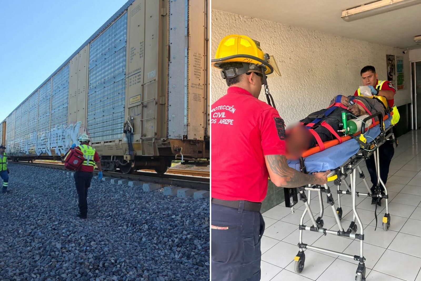 Hombre queda gravemente herido tras ser arrollado por el tren en Ramos Arizpe