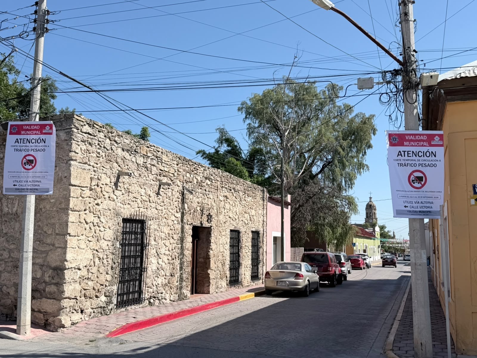 Restringen circulación de vehículos altos en Múzquiz hasta el 25 de septiembre