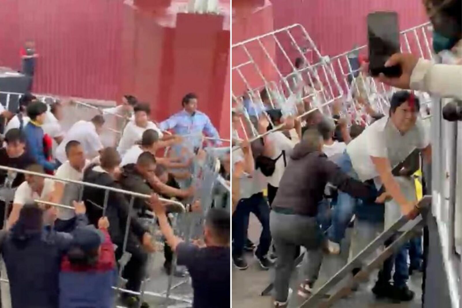 Normalistas de El Mexe protestan durante evento de Claudia Sheinbaum en Pachuca