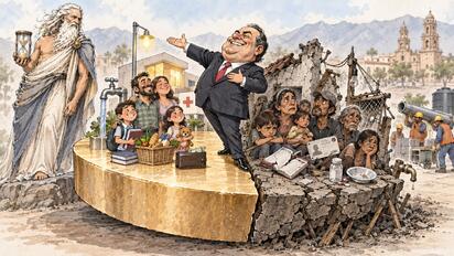 Caricatura editorial... “Coahuila supera la mitad sin carencias”