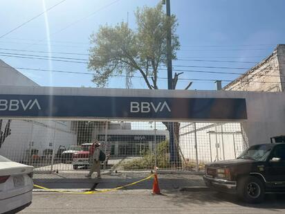 Retiran árbol de estacionamiento de Bancomer y Protección Civil señala prohibición