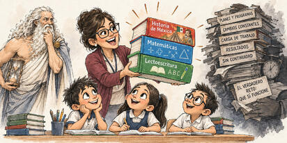 Cronos - Caricatura editorial... “Más libros, ¿mejor aprendizaje?”