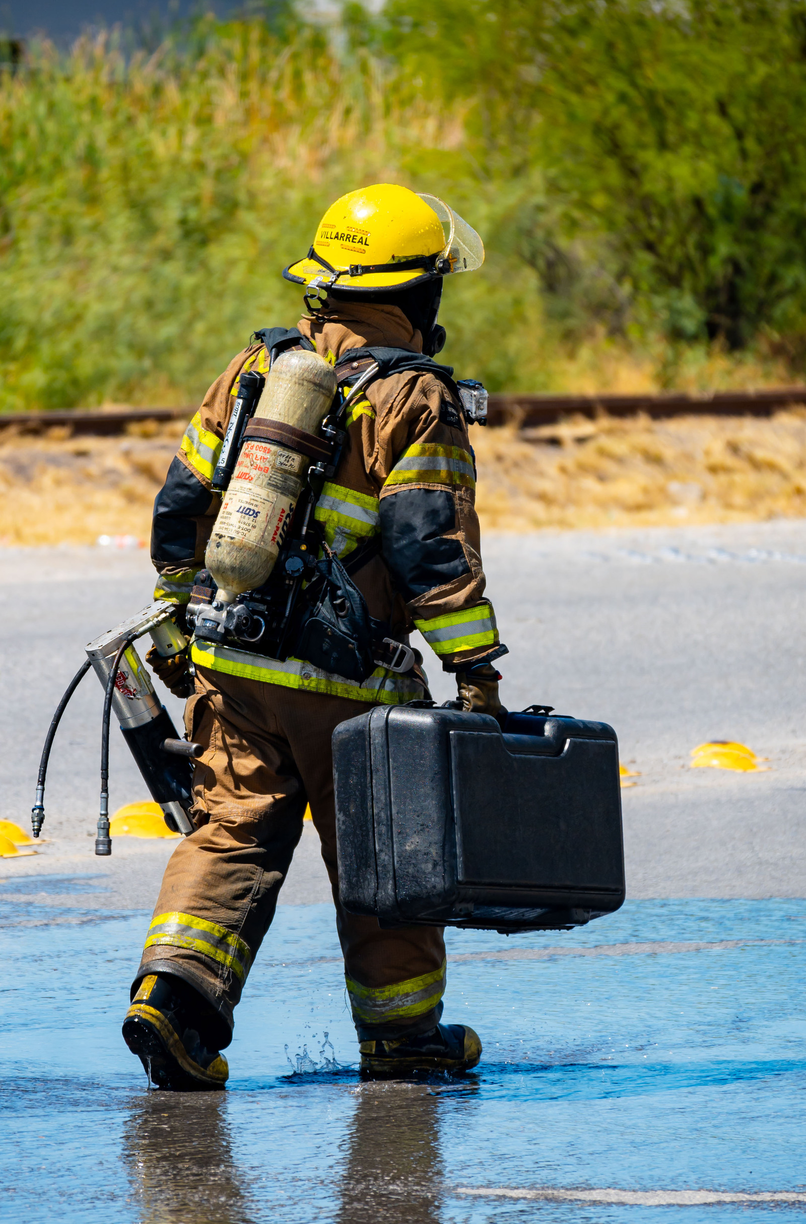 Protección Civil: Bomberos llegó en 12 minutos y Seguridad Pública se presentó dos minutos después de iniciado el ejercicio.