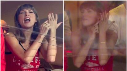 Taylor Swift presume su anillo de bodas para festejar un touchdown