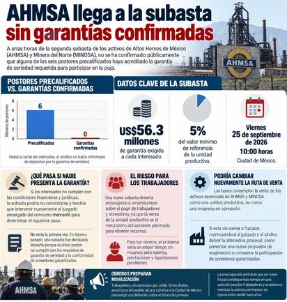 AHMSA, al filo de otra subasta sin garantías