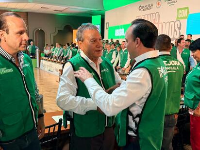 Óscar Ríos destaca trabajo conjunto con Manolo Jiménez para obras y acciones en San Juan de Sabinas