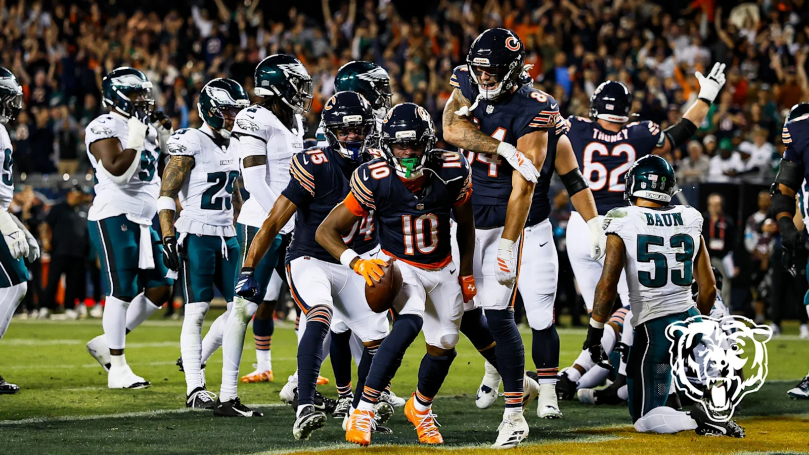 Chicago Bears derrotan a Eagles en el Monday Night Football