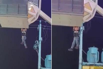 Momentos de tensión en la Feria de Torreón: niño queda colgado de una Rueda de la Fortuna