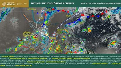 Lluvias intensas y posible formación de torbellinos o tornados se prevén este jueves en Coahuila.