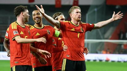 Bélgica vence 3-0 a Turquía con doblete de De Bruyne en la Nations League