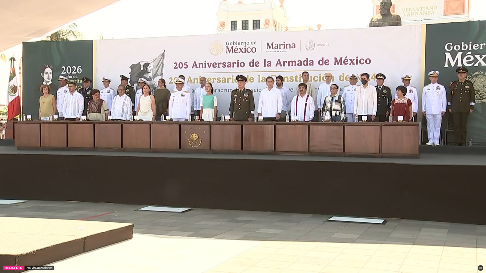 Sheinbaum encabeza ceremonia por 205 años de la Armada de México