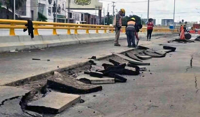 Hundimiento de 100 metros de largo suma otro incidente en obra de Rotugra en Torreón