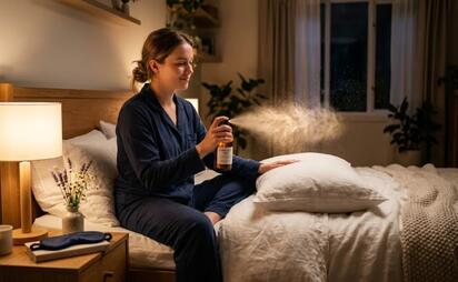 Prepara spray de manzanilla y lavanda para dormir mejor