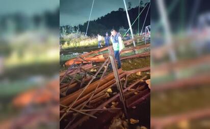 Desplome de gradas en un jaripeo deja 12 lesionados en Xochimilco