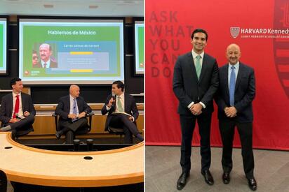 Carlos Salinas de Gortari reapareció en Harvard para participar en un encuentro con estudiantes mexicanos.  El expresidente Carlos Salinas de Gortari participó