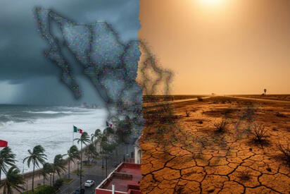 El frente frío y dos zonas de baja presión mantendrán lluvias intensas, fuertes vientos y temperaturas contrastantes en varias regiones de México durante estos