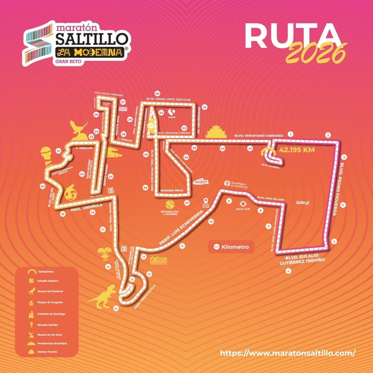Saltillo prepara operativo vial por el Maratón La Moderna 2026