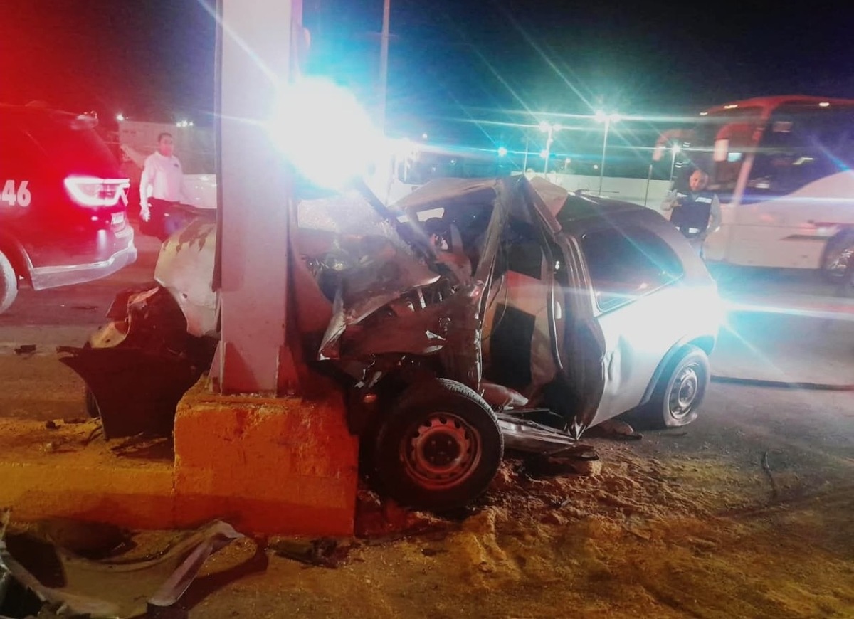 Accidente: El accidente ocurrió alrededor de las 3:30 horas en el cruce del libramiento Manuel Pérez Treviño y avenida Martínez.