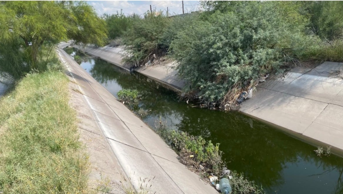 Detectan aguas negras en canal de Torreón; desconocen origen de la descarga