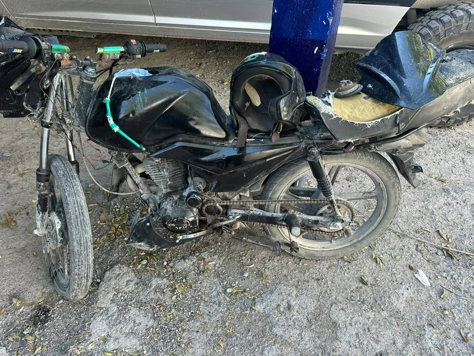 Adolescente resulta lesionado en choque de moto en el Centro de Castaños