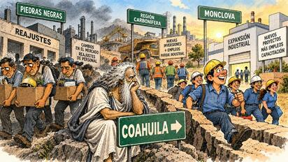 Cronos - Caricatura editorial... Coahuila, entre despidos y oportunidades