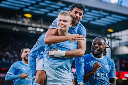 Haaland, Doku y Cherki sellan triunfo del City ante Liverpool