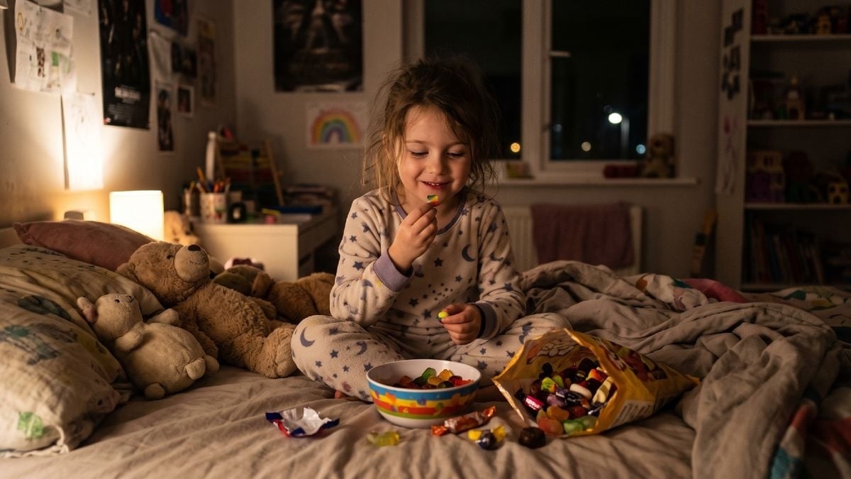 ¿Qué pasa si comes muchos dulces en una noche?