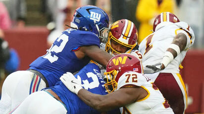 Giants y Commanders empatan 27-27 tras un tiempo extra de errores