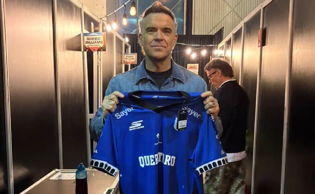 Robbie Williams presumió una camiseta del Querétaro