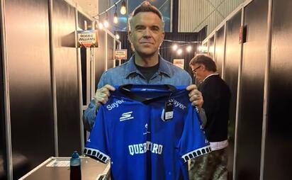 Robbie Williams presumió una camiseta del Querétaro
