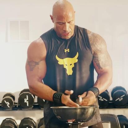 El batido post entrenamiento de La Roca