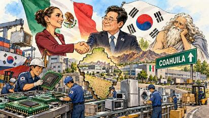 Cronos - Caricatura editorial... Corea abre la puerta a nueva industria en Coahuila