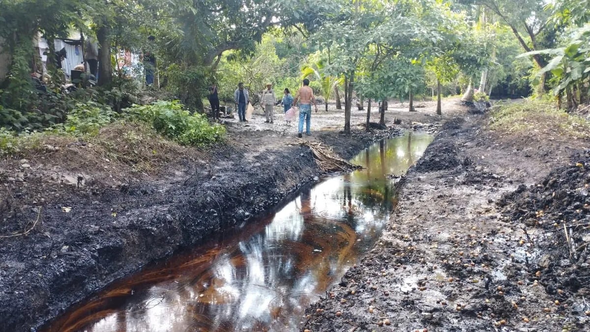 Derrame en el río Pilón: investigan daños por fuga en ducto de Pemex