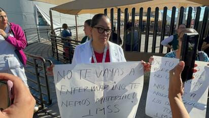 Claudia Sheinbaum anunció una conferencia de Zoé Robledo y Marath Bolaños ante las protestas del personal del IMSS, que exige mejoras salariales y laborales.
