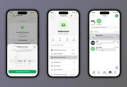 WhatsApp permitirá enviar mensajes automáticamente a una hora elegida