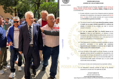 El representante de CIESA ofreció mil 400 millones de dólares por AHMSA y MINOSA, pero no acreditó la garantía de seriedad; la resolución ordena dar vista
