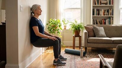 Wall sit: cómo evaluar la fuerza de las piernas después de los 50
